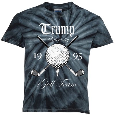 Pro Trump Vintage University Golf Team Funny Gift Kids Tie-Dye T-Shirt