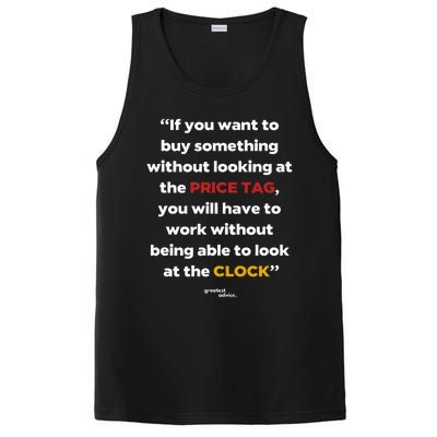 Price Tag Vs. Clock Financial Freedom Motivational Quote PosiCharge Competitor Tank