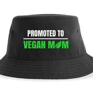 Promoted To Vegan Mom Pregnancy Gift And Mother's Day Gift Sustainable Bucket Hat