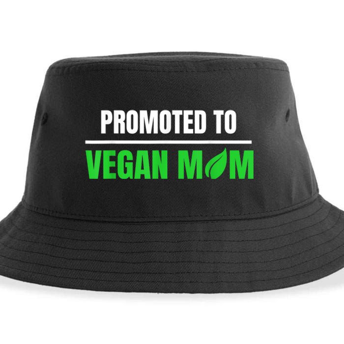 Promoted To Vegan Mom Pregnancy Gift And Mother's Day Gift Sustainable Bucket Hat