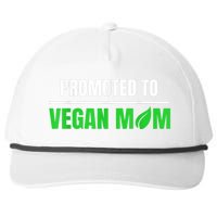 Promoted To Vegan Mom Pregnancy Gift And Mother's Day Gift Snapback Five-Panel Rope Hat