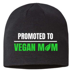 Promoted To Vegan Mom Pregnancy Gift And Mother's Day Gift Sustainable Beanie