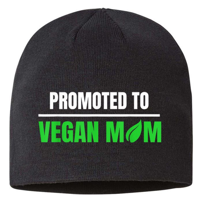 Promoted To Vegan Mom Pregnancy Gift And Mother's Day Gift Sustainable Beanie