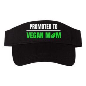 Promoted To Vegan Mom Pregnancy Gift And Mother's Day Gift Valucap Bio-Washed Visor