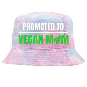 Promoted To Vegan Mom Pregnancy Gift And Mother's Day Gift Tie-Dyed Bucket Hat