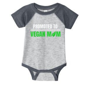 Promoted To Vegan Mom Pregnancy Gift And Mother's Day Gift Infant Baby Jersey Bodysuit