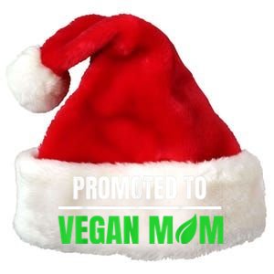 Promoted To Vegan Mom Pregnancy Gift And Mother's Day Gift Premium Christmas Santa Hat