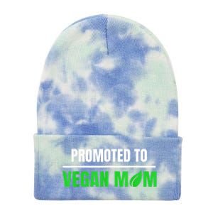 Promoted To Vegan Mom Pregnancy Gift And Mother's Day Gift Tie Dye 12in Knit Beanie