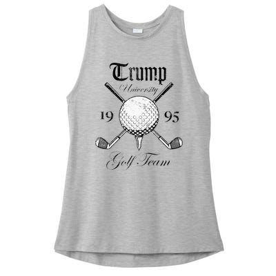 Pro Trump Vintage University Golf Team Funny Gift Ladies PosiCharge Tri-Blend Wicking Tank