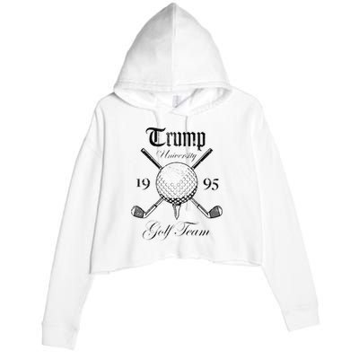 Pro Trump Vintage University Golf Team Funny Gift Crop Fleece Hoodie