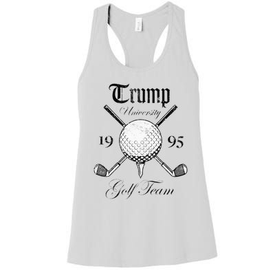 Pro Trump Vintage University Golf Team Funny Gift Women's Racerback Tank