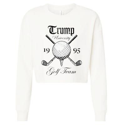 Pro Trump Vintage University Golf Team Funny Gift Cropped Pullover Crew