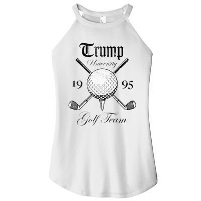 Pro Trump Vintage University Golf Team Funny Gift Women's Perfect Tri Rocker Tank