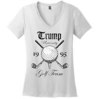 Pro Trump Vintage University Golf Team Funny Gift Women's V-Neck T-Shirt