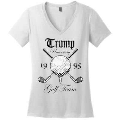 Pro Trump Vintage University Golf Team Funny Gift Women's V-Neck T-Shirt