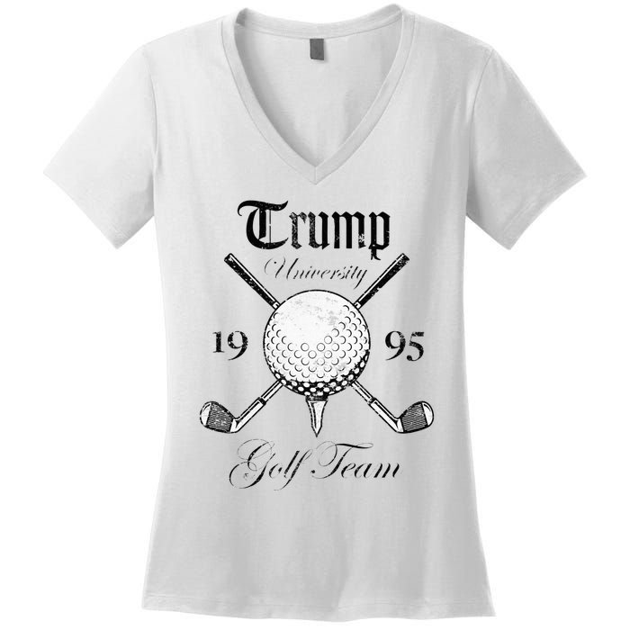 Pro Trump Vintage University Golf Team Funny Gift Women's V-Neck T-Shirt