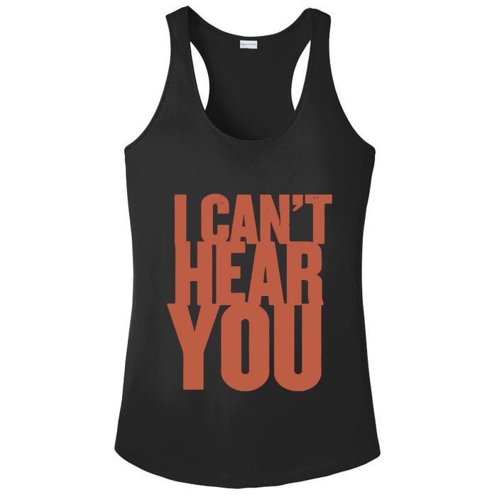 P.I.E.R.C.E The Veil I Cant Hear You Ii Ladies PosiCharge Competitor Racerback Tank