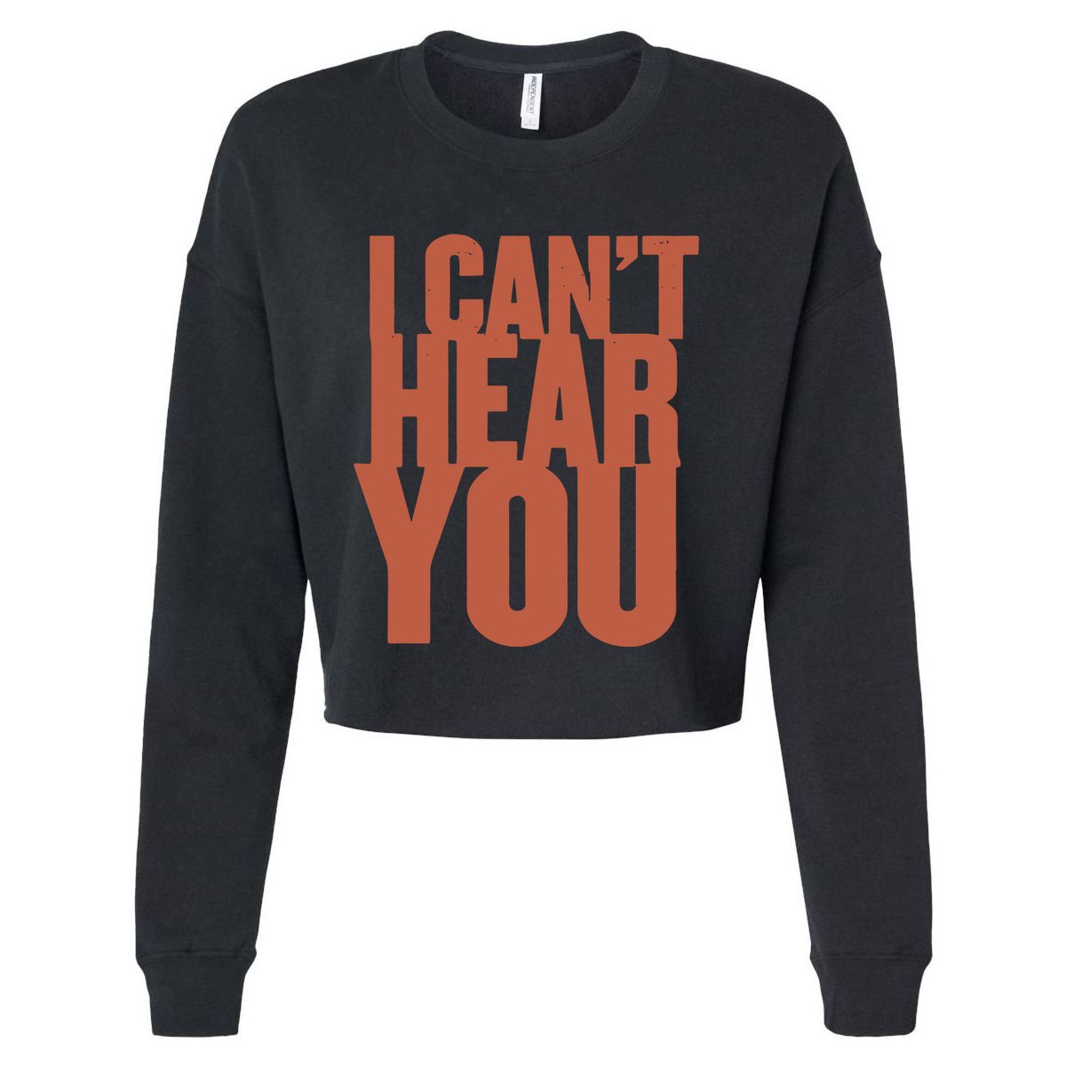 P.I.E.R.C.E The Veil I Cant Hear You Ii Cropped Pullover Crew