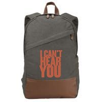 P.I.E.R.C.E The Veil I Cant Hear You Ii Cotton Canvas Backpack