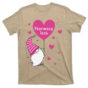 Pharmacy Tech Valentine Gnome Nurse Gift Valentine's Day T-Shirt