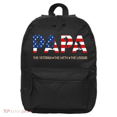 Papa The Veteran The Myth The Legend 16 in Basic Backpack