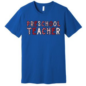 Preschool Teacher Valentines Day Preschool Teaching Gift Premium T-Shirt