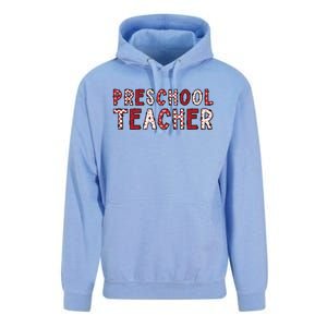 Preschool Teacher Valentines Day Preschool Teaching Gift Unisex Surf Hoodie