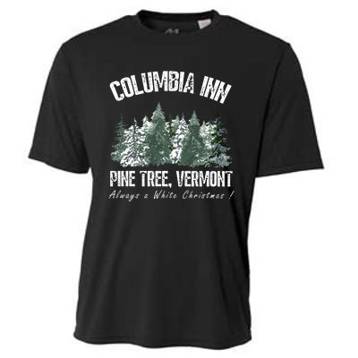 Pine Tree Vermont Always A White Christmas Tree Holiday Cooling Performance Crew T-Shirt