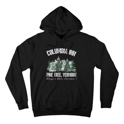 Pine Tree Vermont Always A White Christmas Tree Holiday Hoodie