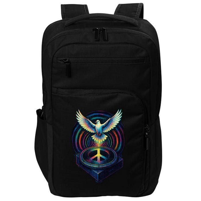 Peaceful Turntable Vibes Impact Tech Backpack