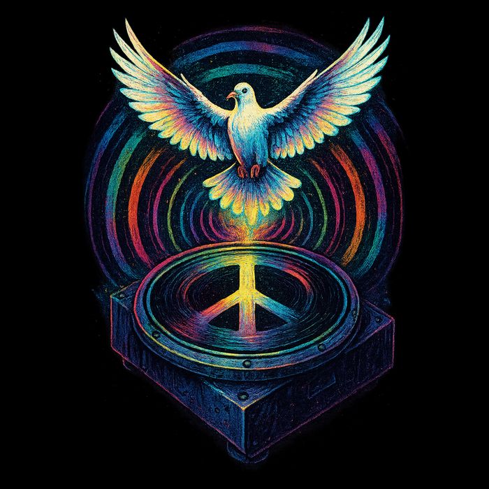 Peaceful Turntable Vibes Bucket Hat