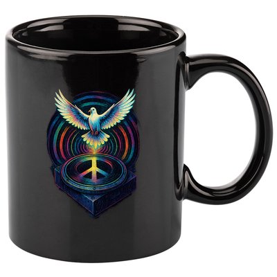 Peaceful Turntable Vibes 11oz C Handle Ceramic Mug