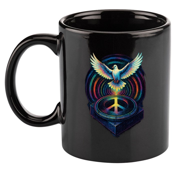 Peaceful Turntable Vibes 11oz C Handle Ceramic Mug