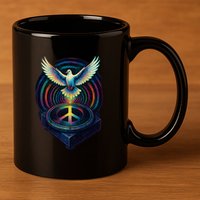 Peaceful Turntable Vibes 11oz C Handle Ceramic Mug