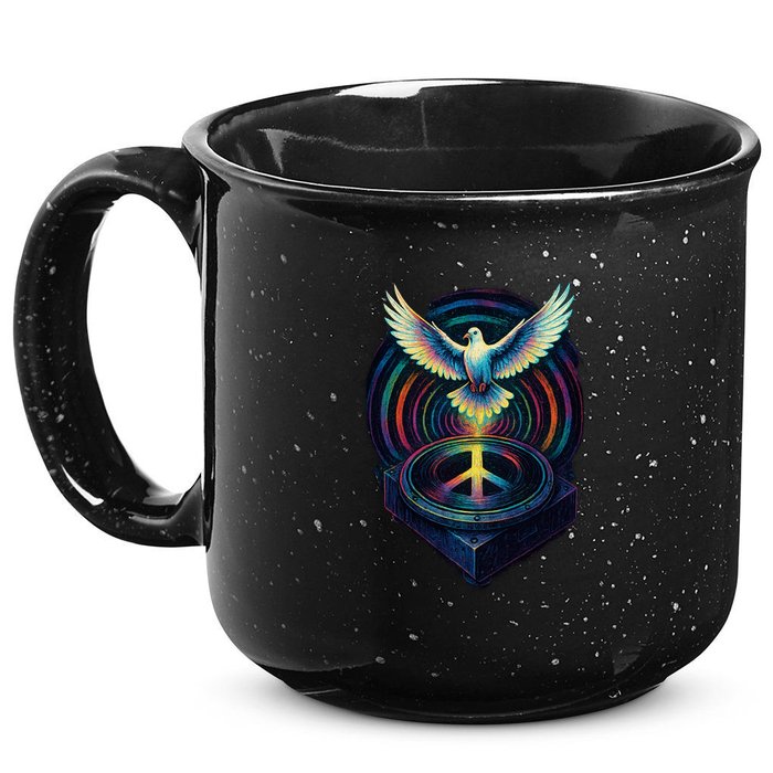 Peaceful Turntable Vibes 15oz Campfire Ceramic Mug