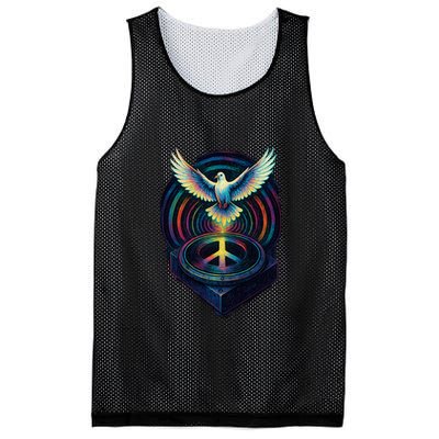 Peaceful Turntable Vibes Mesh Reversible Basketball Jersey Tank