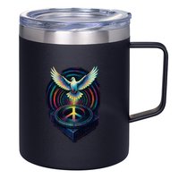 Peaceful Turntable Vibes 12oz Stainless Steel Coffee Mug