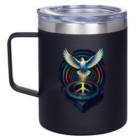 Peaceful Turntable Vibes 12oz Stainless Steel Coffee Mug