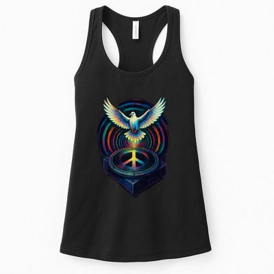 Peaceful Turntable Vibes Womens Tank Top