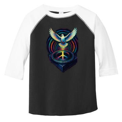 Peaceful Turntable Vibes Toddler Fine Jersey T-Shirt