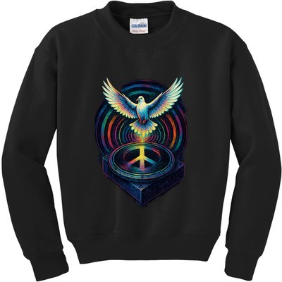 Peaceful Turntable Vibes Kids Sweatshirt