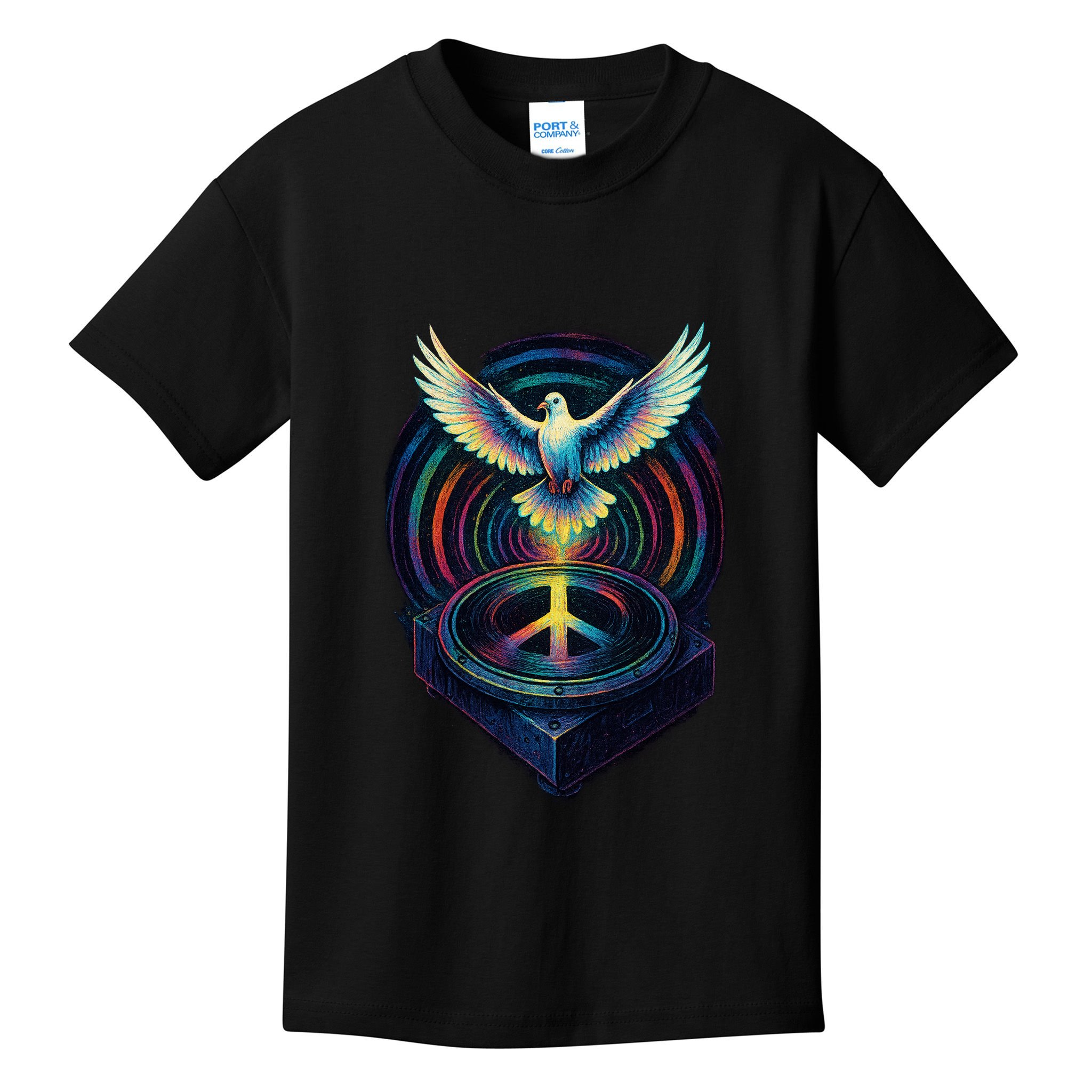 Peaceful Turntable Vibes Kids T-Shirt