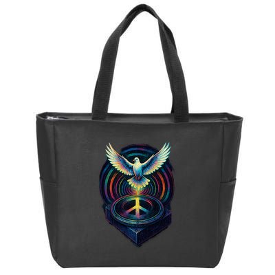 Peaceful Turntable Vibes Zip Tote Bag