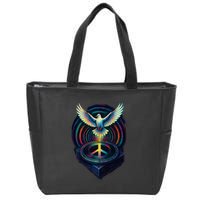 Peaceful Turntable Vibes Zip Tote Bag