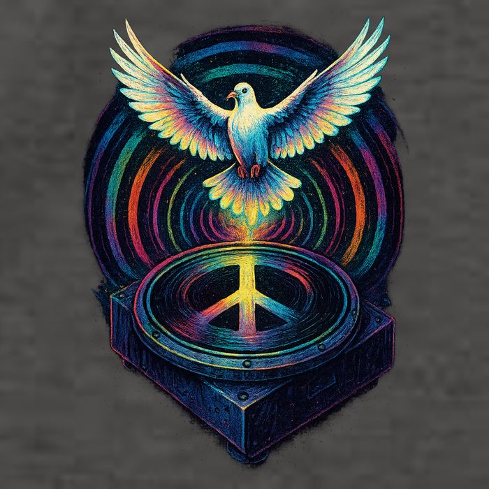 Peaceful Turntable Vibes Vector Backpack