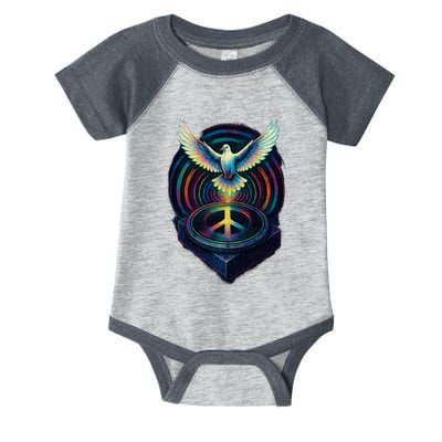 Peaceful Turntable Vibes Infant Baby Jersey Bodysuit