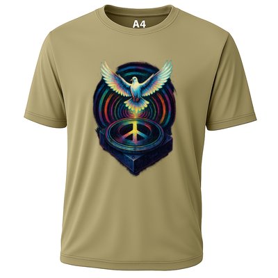 Peaceful Turntable Vibes Cooling Performance Crew T-Shirt