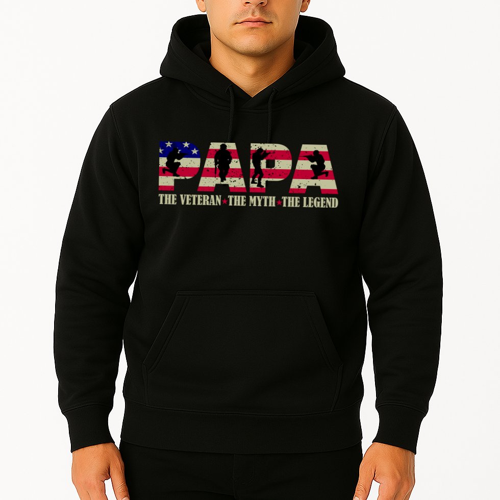 Papa The Veteran The Myth The Legend Hoodie