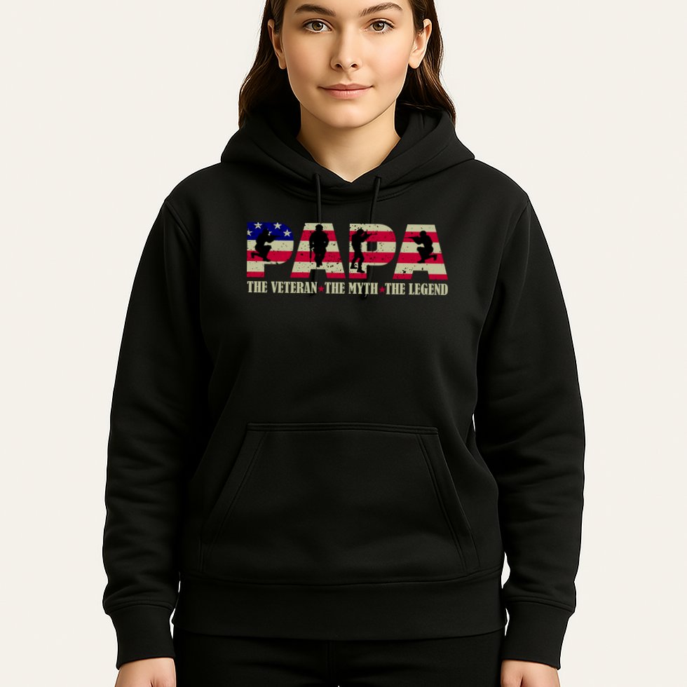 Papa The Veteran The Myth The Legend Hoodie