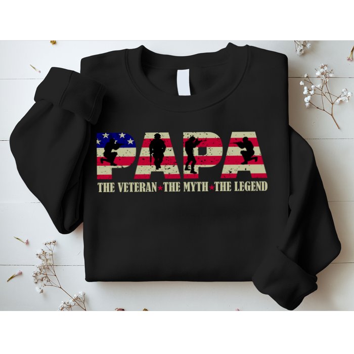 Papa The Veteran The Myth The Legend Sweatshirt